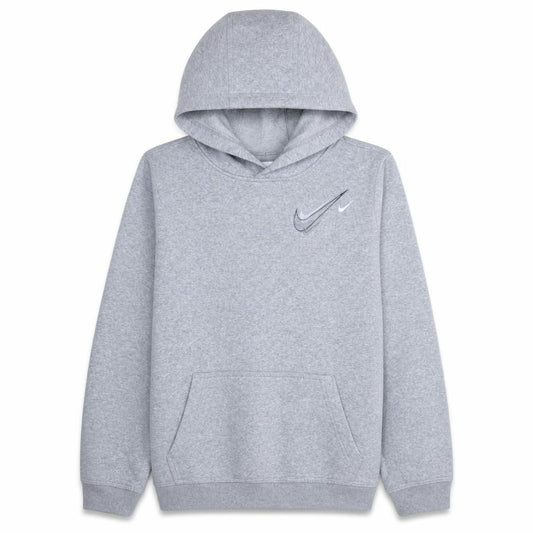 Nike Boys Grey XL Pullover Hoodie Fleece Lined Casual Sweatshirt