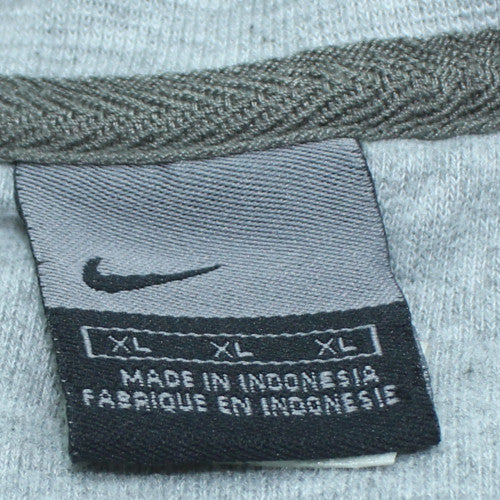Nike Men's Grey XL Pullover Crew Neck Sweatshirt Embroidered Logo