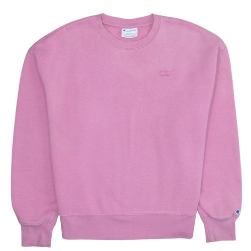 Champion Womens Pink Crew Neck Sweatshirt XS Cotton Blend Casual