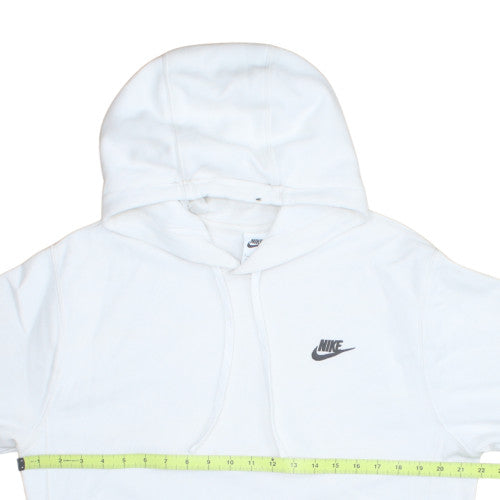 Nike Women White Pullover Hoodie Size S Cotton Blend Fleece