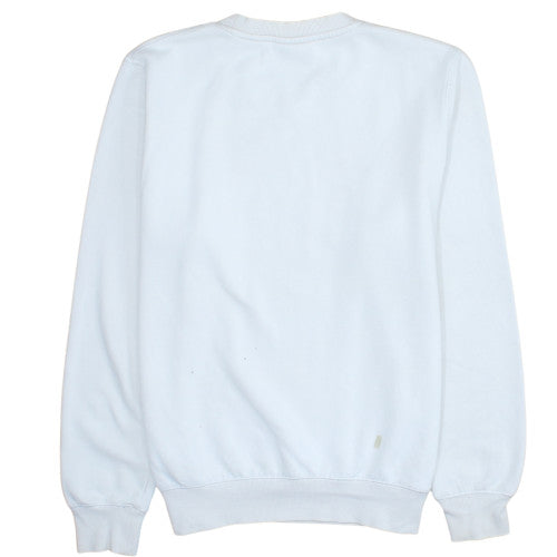 Champion Men’s White Pullover Sweatshirt M Logo Crew Neck