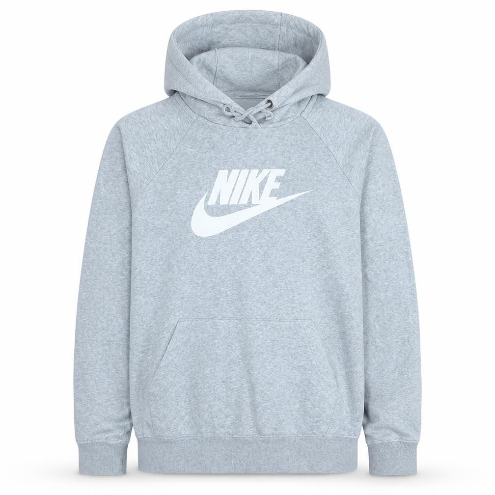 Front view of Nike Men's Grey Pullover Hoodie M Regular Fit Graphic Sportswear
