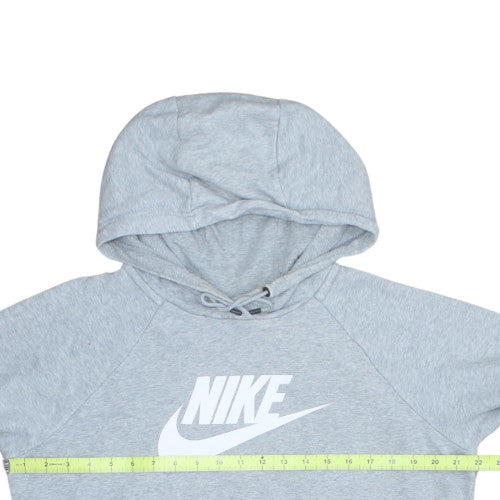 Nike Men's Grey Pullover Hoodie M Regular Fit Graphic Sportswear