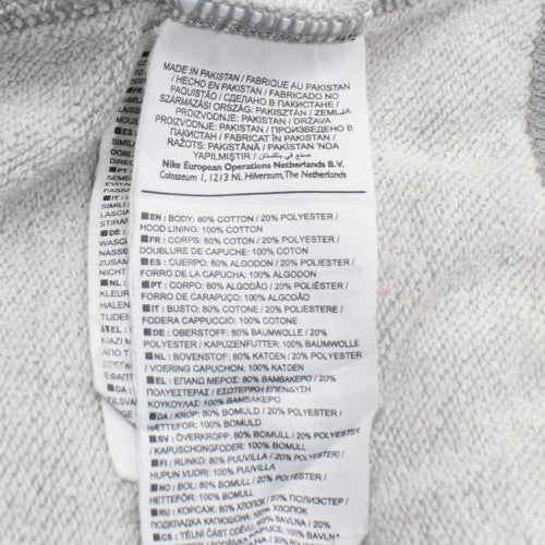 Nike Men's Grey Pullover Hoodie M Regular Fit Graphic Sportswear