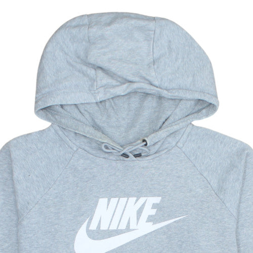 Nike Men's Grey Pullover Hoodie M Regular Fit Graphic Sportswear