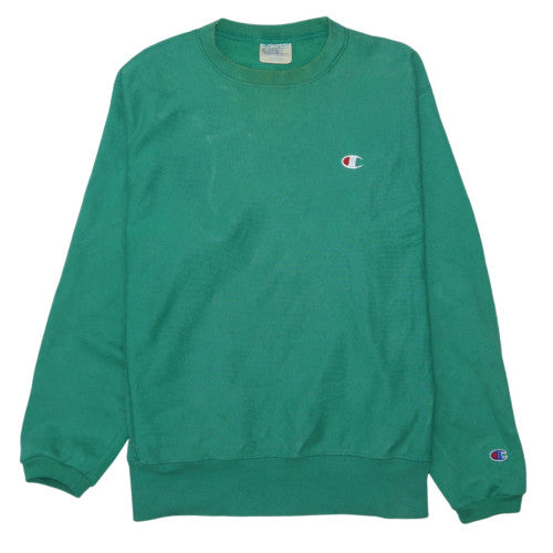 Champion Men's Green Reverse Weave Pullover Sweatshirt Medium