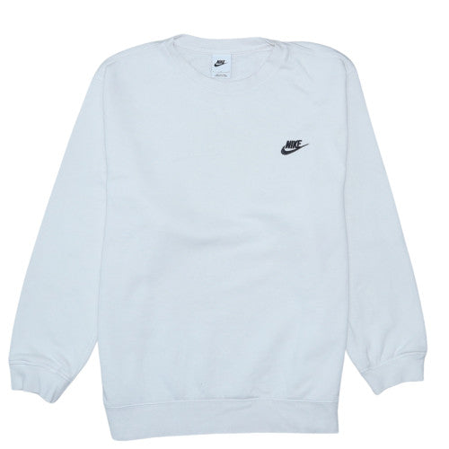 Nike Men's White Logo Pullover Fleece Sweatshirt Size L