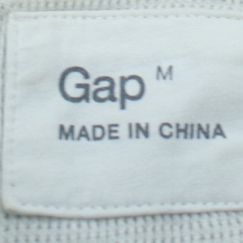 Gap Men's Black Full Zip Hoodie Medium Cotton Knit Jacket