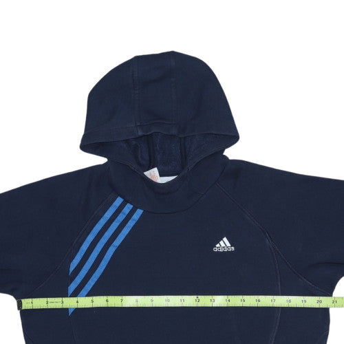 Adidas Teens Blue Pullover Hoodie Long Sleeve Sports Fleece 14