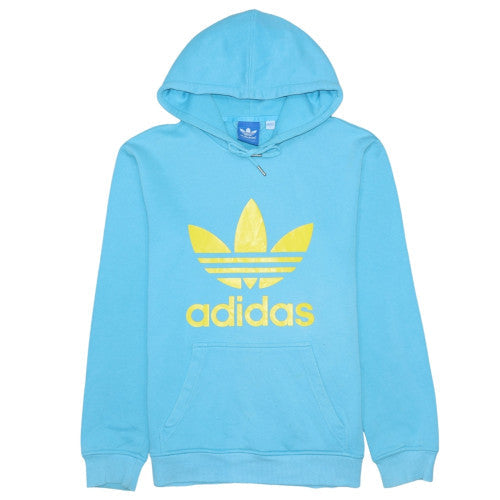 Adidas Men's Blue Pullover Hoodie S Graphic Logo Sportswear