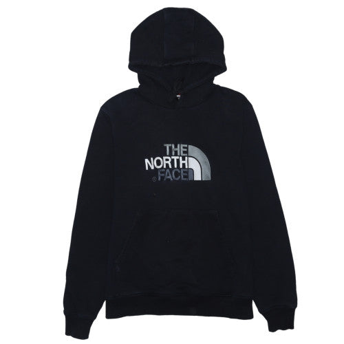 The North Face Mens Black Pullover Hoodie Size L Fleece Logo Sweatshirt
