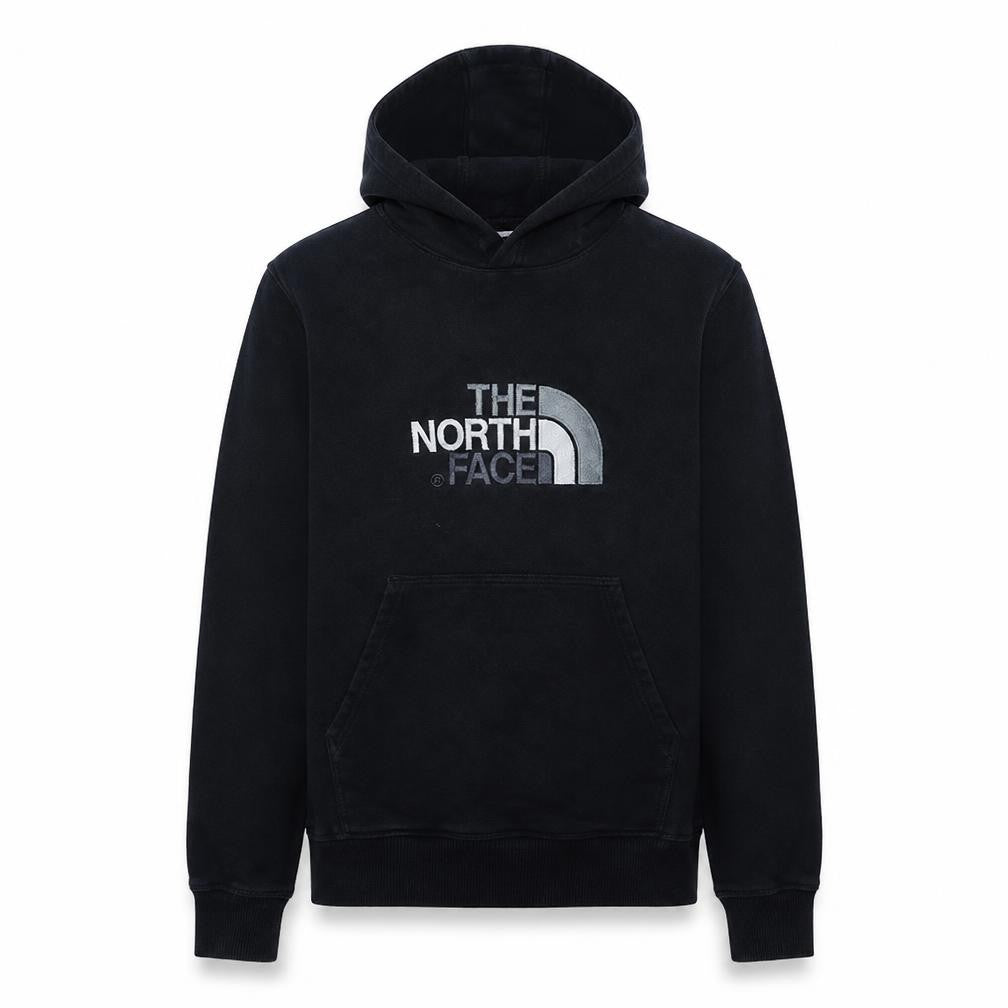 The North Face Mens Black Pullover Hoodie Size L Fleece Logo Sweatshirt