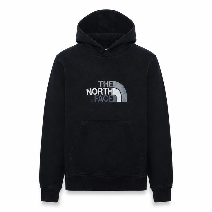 The North Face Mens Black Pullover Hoodie Size L Fleece Logo Sweatshirt
