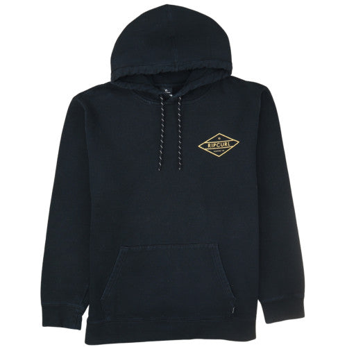 Ripcurl Men's Black Pullover Hoodie L Logo Surf Graphic