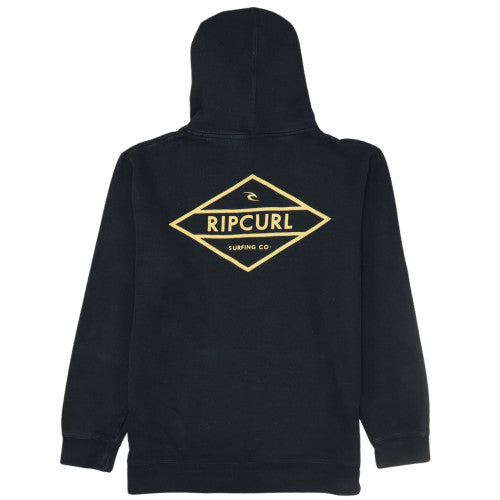 Ripcurl Men's Black Pullover Hoodie L Logo Surf Graphic