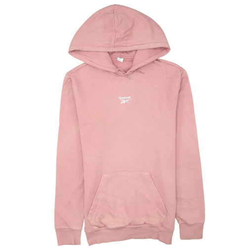 Reebok Womens Pink Pullover Hoodie Sweatshirt Size M Casual Cotton