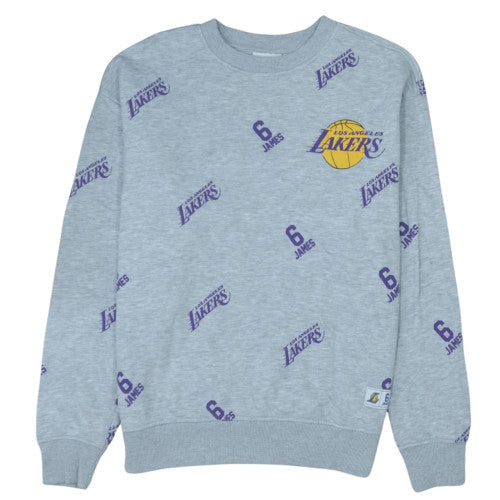 Primark NBA Los Angeles Lakers Grey Men's L Crew Neck Sweatshirt
