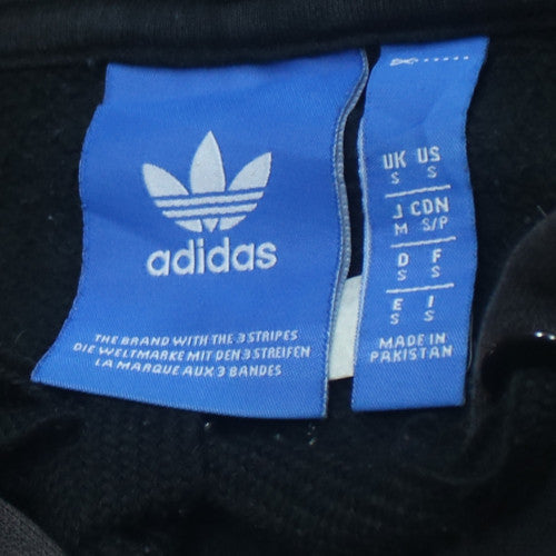 adidas Mens Black Pullover Hoodie S Regular Fit Classic Trefoil Logo