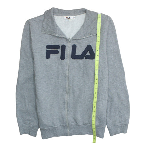 Fila Men's Grey Full Zip Sweatshirt M Logo Classic Style
