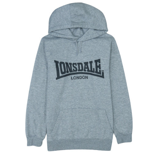 Lonsdale Men's Grey Pullover Hoodie M Logo Sportswear