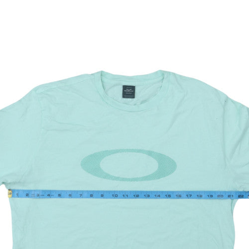 Oakley Men's Blue XL Regular Fit Graphic Logo T-Shirt