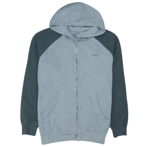 Reebok Men's Grey Full Zip Hoodie 2XL Regular Fit Sweatshirt