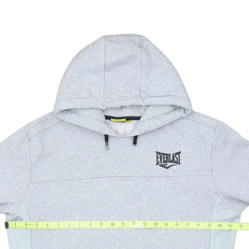 Everlast Men’s Grey Pullover Hoodie M Fleece Logo Sportswear
