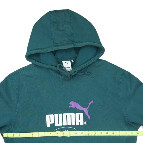 Puma Butter Men's Green Pullover Hoodie Size S Graphic Logo