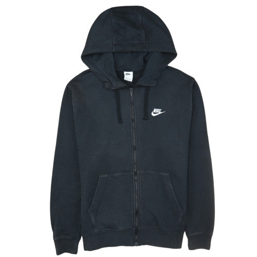 Nike Men's Black Full Zip Hoodie L Fleece Regular Fit