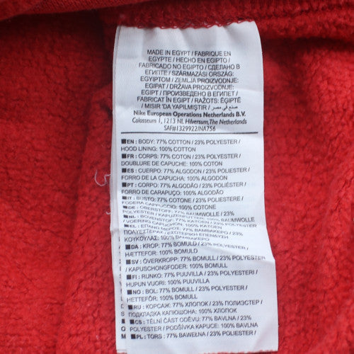 Nike Womens Red Pullover Hoodie Medium Cotton Blend Casual