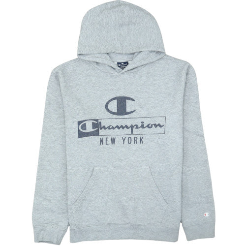Champion Women's Grey Pullover Hoodie Medium New York Logo