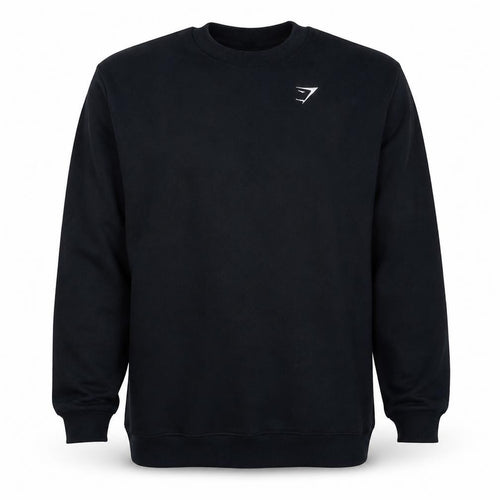 Gymshark Mens Black M Classic Crew Neck Sweatshirt Fleece