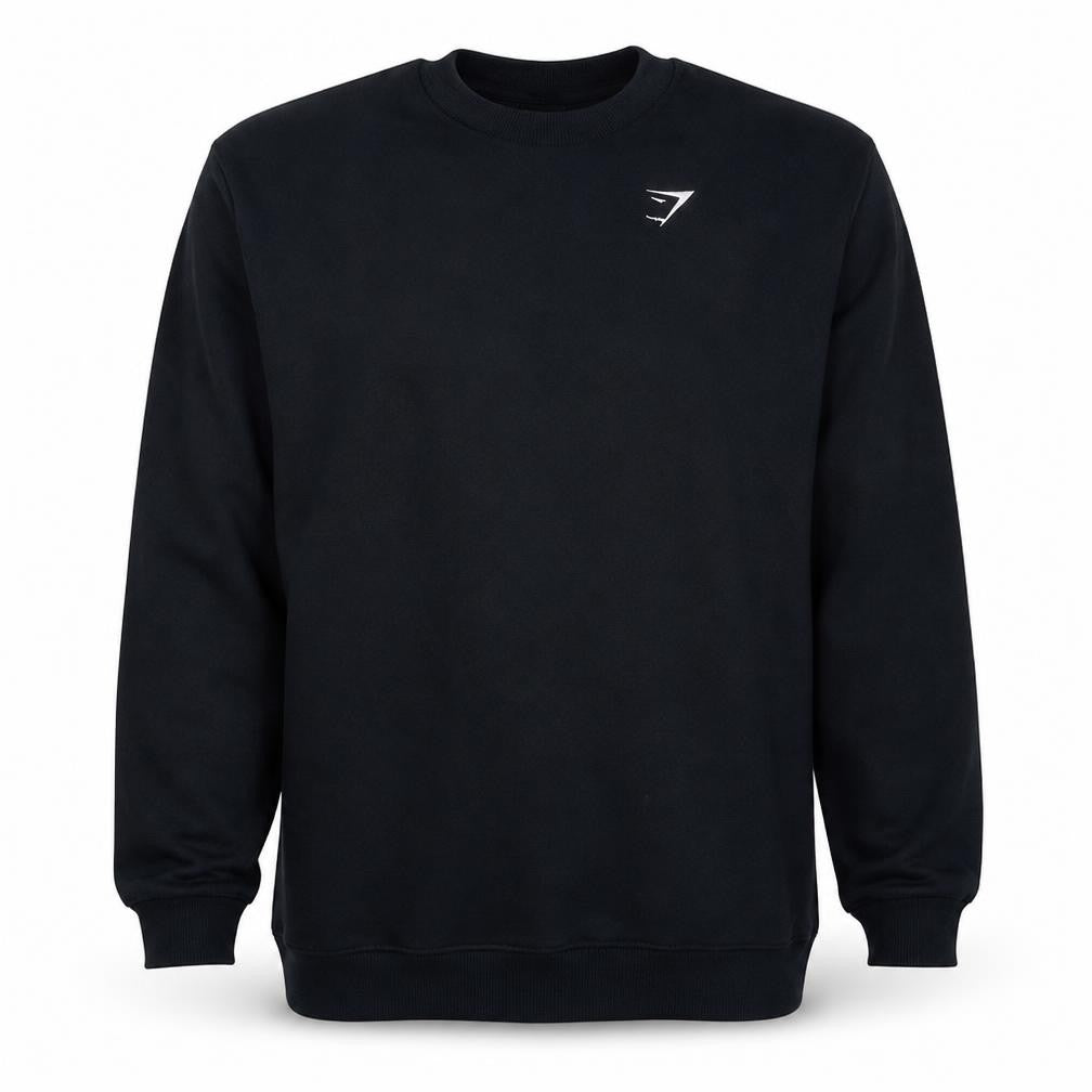 Gymshark Mens Black M Classic Crew Neck Sweatshirt Fleece