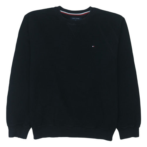 Tommy Hilfiger Men's Black XL Pullover Sweatshirt Crew Neck Logo