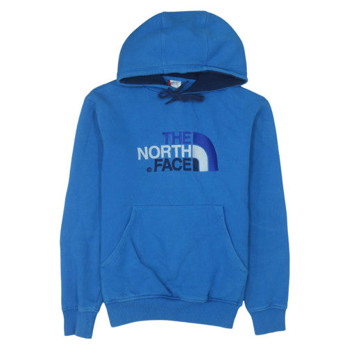 The North Face Men's Blue Pullover Hoodie S Cotton Fleece Logo Outdoor