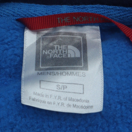The North Face Men's Blue Pullover Hoodie S Cotton Fleece Logo Outdoor