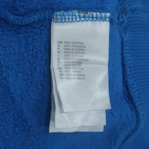 The North Face Men's Blue Pullover Hoodie S Cotton Fleece Logo Outdoor