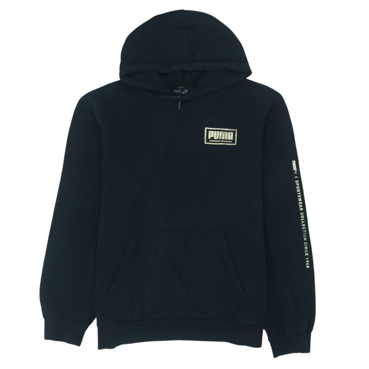 Puma Men's Black Pullover Hoodie L Sportswear Fleece Sweatshirt
