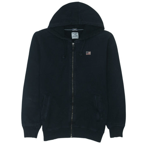 Wrangler Men's Black Full Zip Hoodie Size L Cotton Sweatshirt