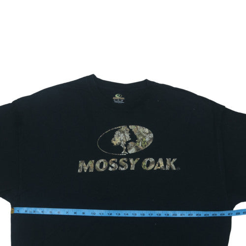 Mossy Oak Men's Black 3XL Graphic Print Cotton T-Shirt