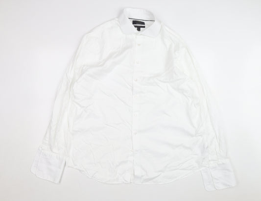 Marks and Spencer Mens White Regular Fit Dress Shirt 17.5in