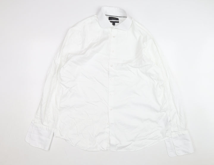 Marks and Spencer Mens White Regular Fit Dress Shirt 17.5in