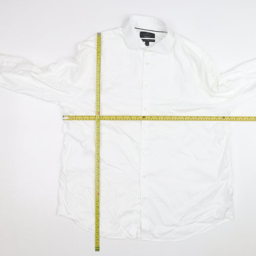 Marks and Spencer Mens White Regular Fit Dress Shirt 17.5in