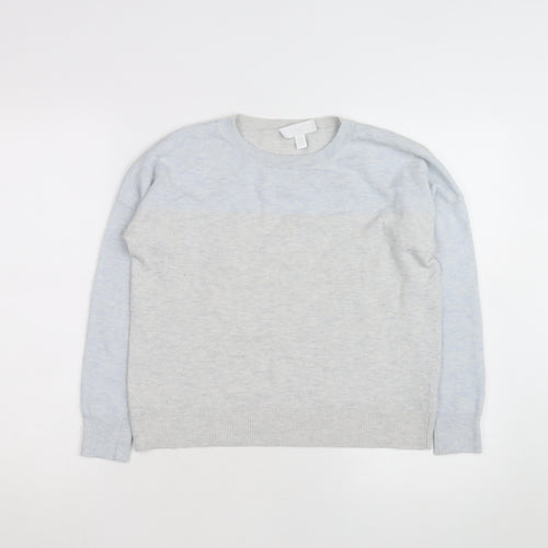 White Label Women’s Grey Crew Neck Wool Blend Jumper Size 8
