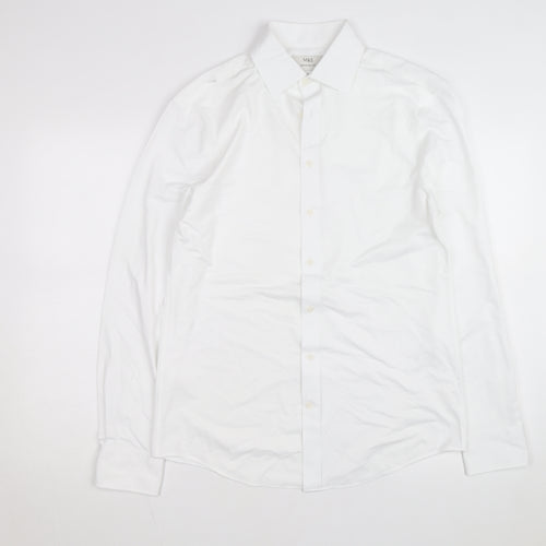 Marks and Spencer Men's White Regular Fit Ultimate Jersey Dress Shirt M