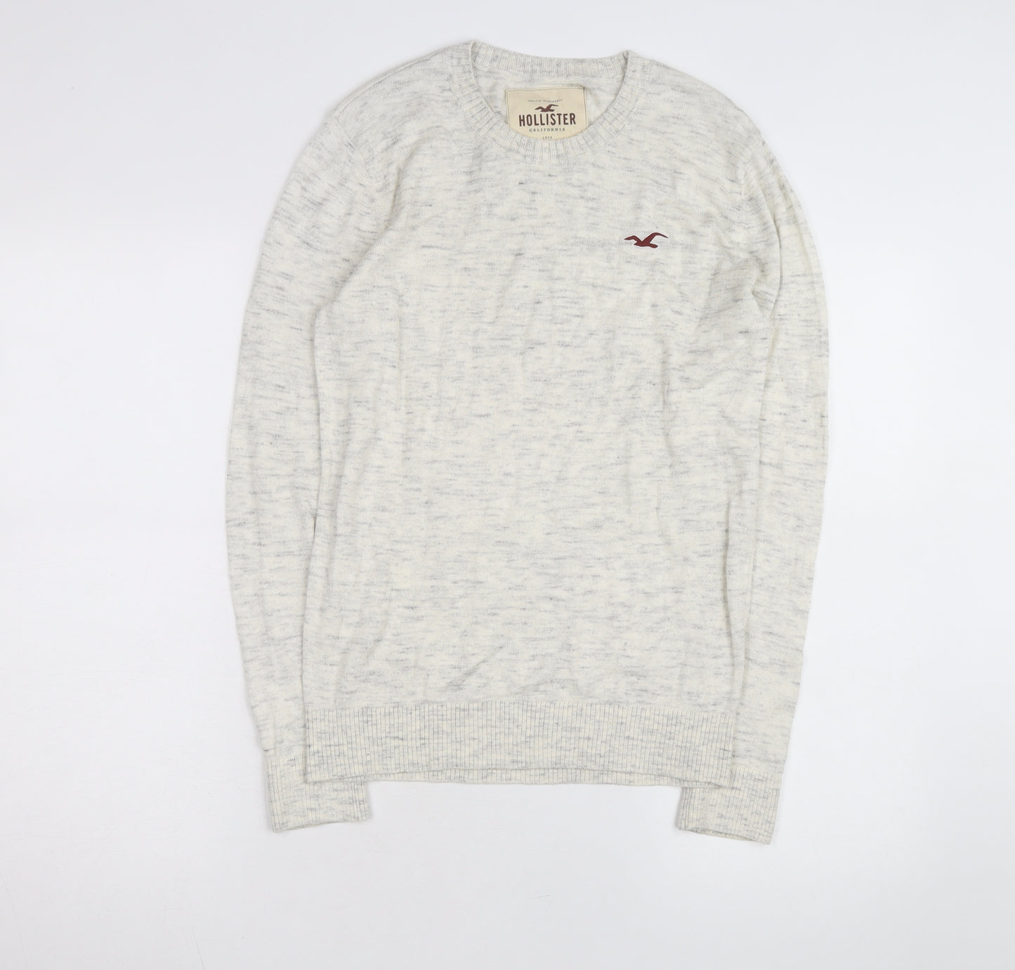 Hollister Men's Grey XS Crew Neck Knit Pullover Jumper