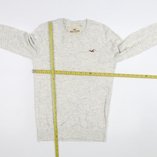 Hollister Men's Grey XS Crew Neck Knit Pullover Jumper