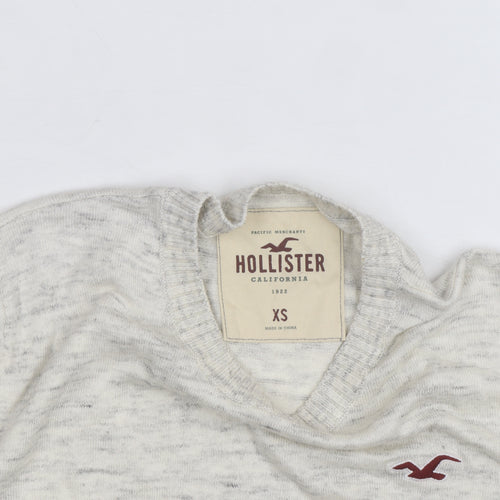 Hollister Men's Grey XS Crew Neck Knit Pullover Jumper