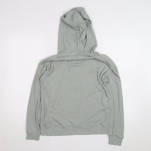 FatFace Women’s Grey Hooded Pullover Hoodie Size 10 Cotton Blend