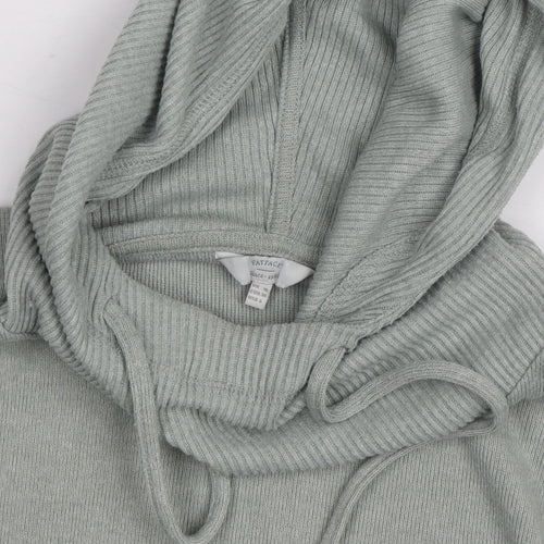 FatFace Women’s Grey Hooded Pullover Hoodie Size 10 Cotton Blend